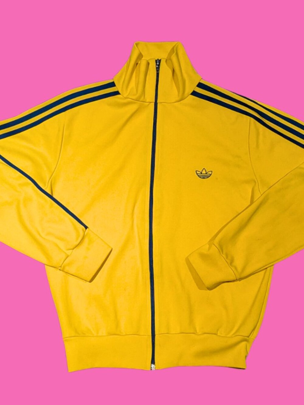 Vintage 1990's Yellow Adidas Sportswear Track Jacket Size S